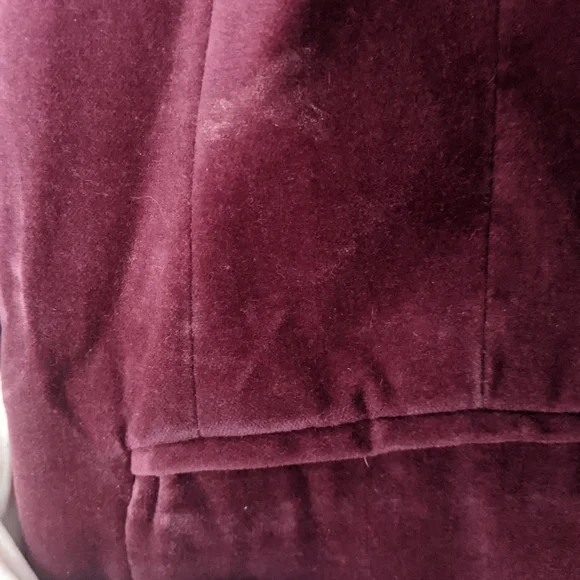 Vintage Old Navy Blazer Women’s Burgundy Velvet Silky Bow Detail | Small - Picture 6 of 8